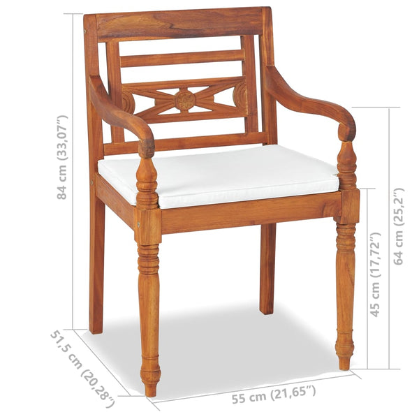 4-tlg. Teak Garten Lounge Set mit Auflagen