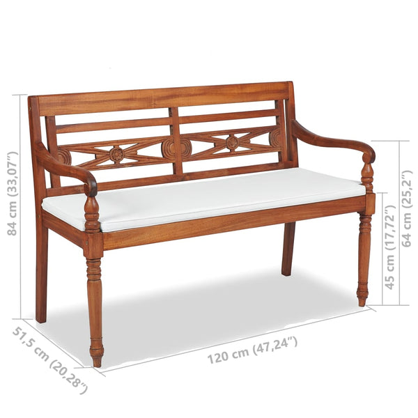 4-tlg. Teak Garten Lounge Set mit Auflagen