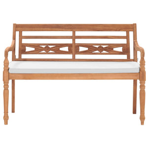 Batavia Gartenbank Teak mit Polstern, 120 cm