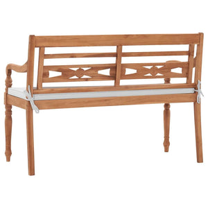 Batavia Gartenbank Teak mit Polstern, 120 cm