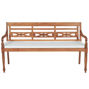 Batavia Gartenbank Teak mit Polstern, 150cm