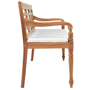 Batavia Gartenbank Teak mit Polstern, 150cm