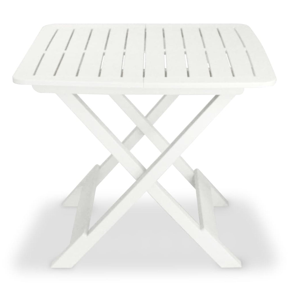 Klappbares Bistro-Set, 3-teilig, Weiß