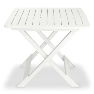 Klappbares Bistro-Set, 3-teilig, Weiß