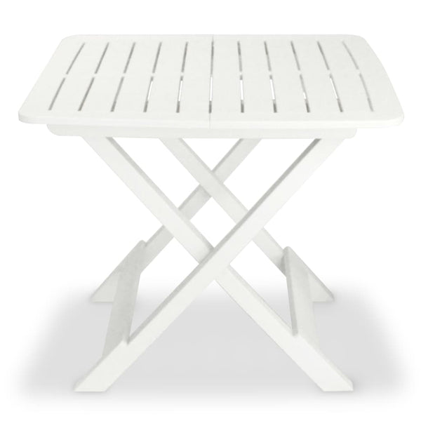 Klappbares Bistro-Set, 3-teilig, Weiß