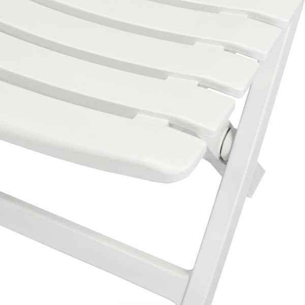 Klappbares Bistro-Set, 3-teilig, Weiß