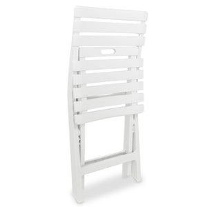 Klappbares Bistro-Set, 3-teilig, Weiß