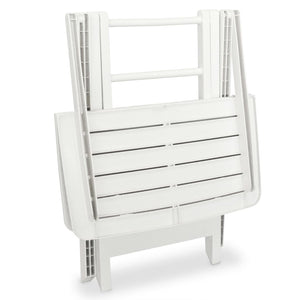 Klappbares Bistro-Set, 3-teilig, Weiß