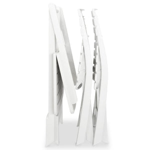 Klappbares Bistro-Set, 3-teilig, Weiß