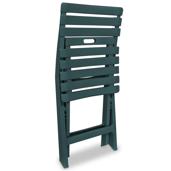 3-tlg. Klappbares Bistro-Set Grün