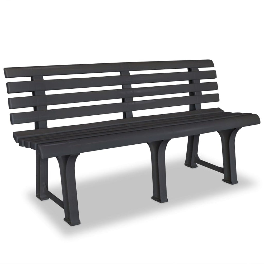 Gartenbank Anthrazit 145,5 cm Kunststoff