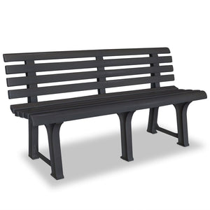 Gartenbank Anthrazit 145,5 cm Kunststoff