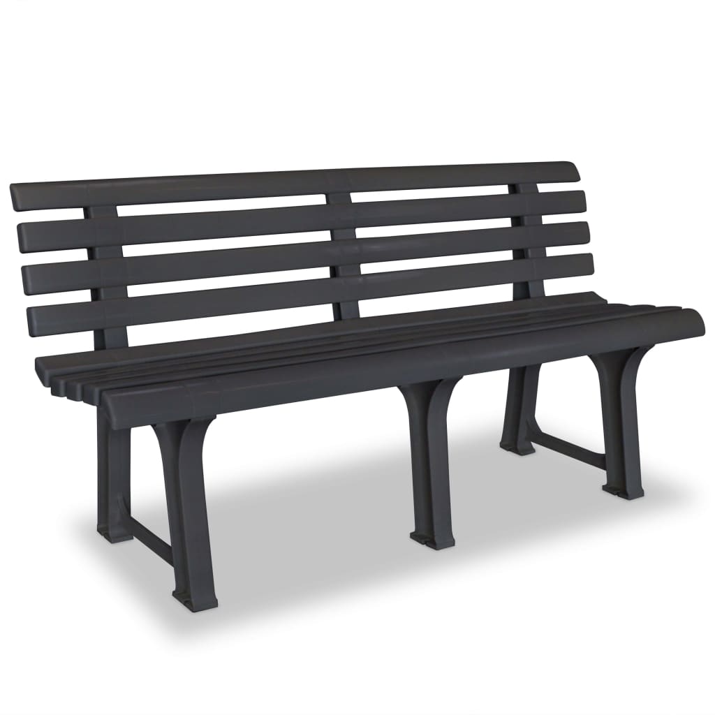 Gartenbank Anthrazit 145,5 cm Kunststoff