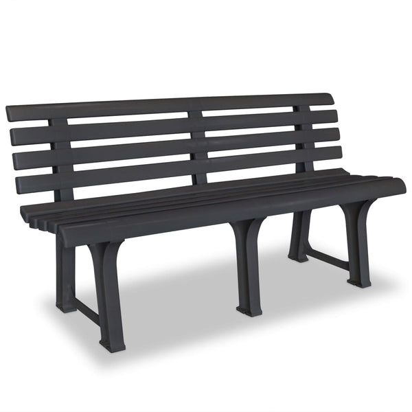 Gartenbank Anthrazit 145,5 cm Kunststoff