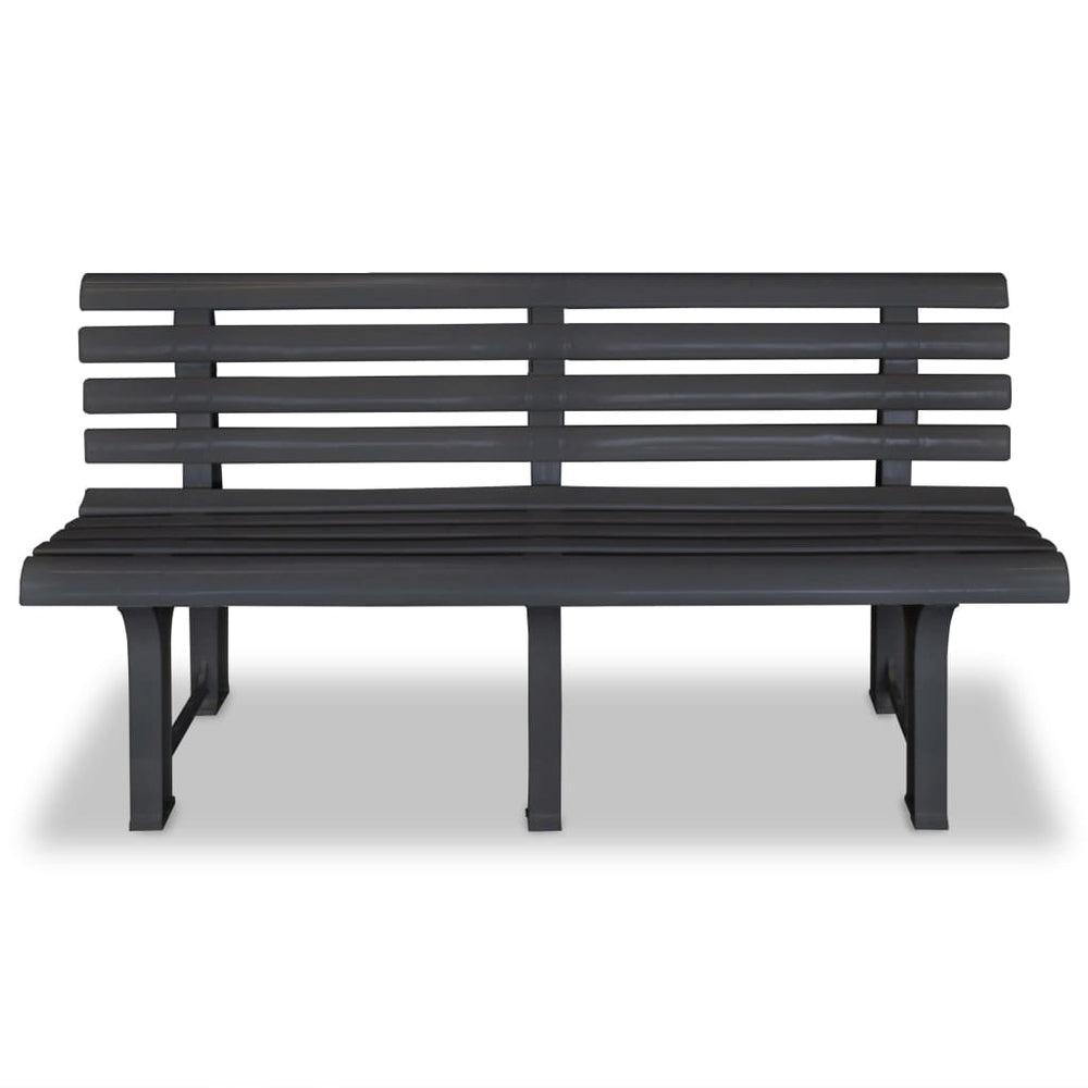 Gartenbank Anthrazit 145,5 cm Kunststoff
