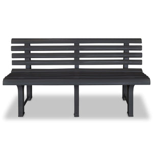 Gartenbank Anthrazit 145,5 cm Kunststoff
