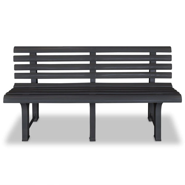 Gartenbank Anthrazit 145,5 cm Kunststoff