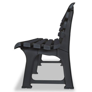 Gartenbank Anthrazit 145,5 cm Kunststoff