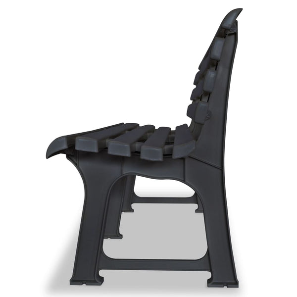 Gartenbank Anthrazit 145,5 cm Kunststoff