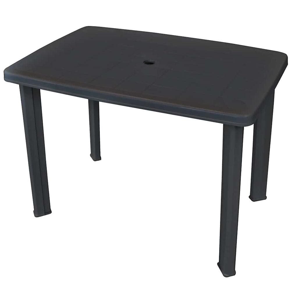 Gartentisch Anthrazit 101x68 cm Kunststoff