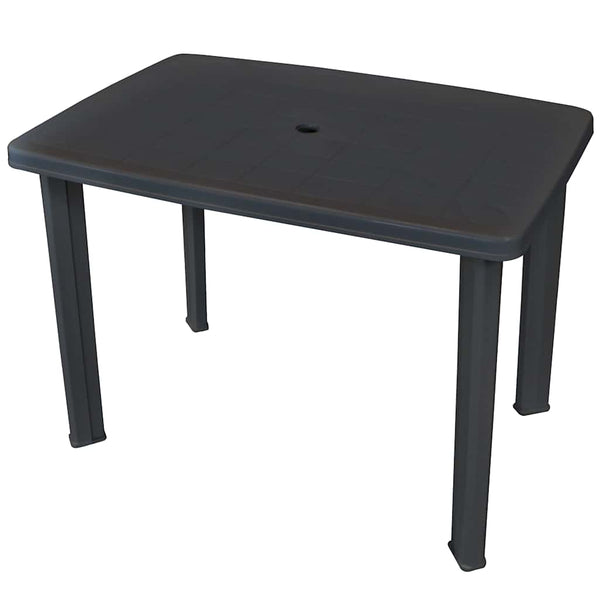 Gartentisch Anthrazit 101x68 cm Kunststoff