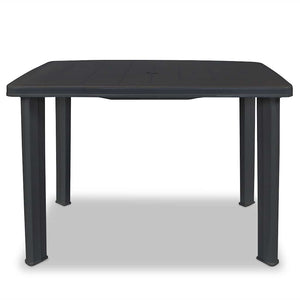 Gartentisch Anthrazit 101x68 cm Kunststoff