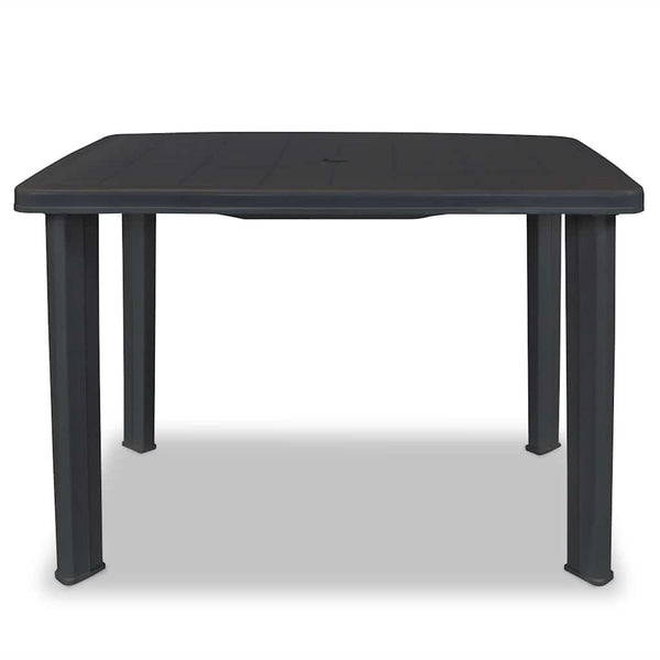 Gartentisch Anthrazit 101x68 cm Kunststoff