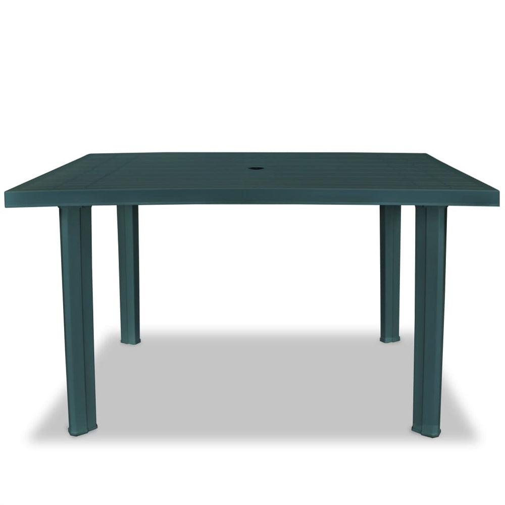 Grüner Gartentisch 126 cm Kunststoff