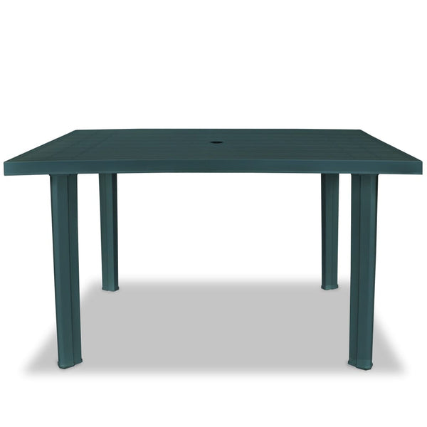 Grüner Gartentisch 126 cm Kunststoff