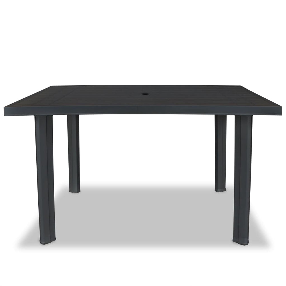 Gartentisch Anthrazit Kunststoff 126x76 cm
