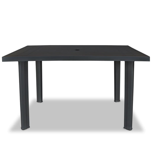 Gartentisch Anthrazit Kunststoff 126x76 cm