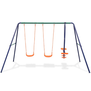 4-Sitzer Metall Schaukel - Orange
