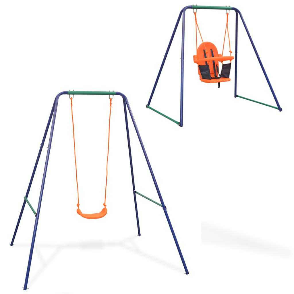 2-in-1 Schaukel für Kleinkinder und Kinder - Orange
