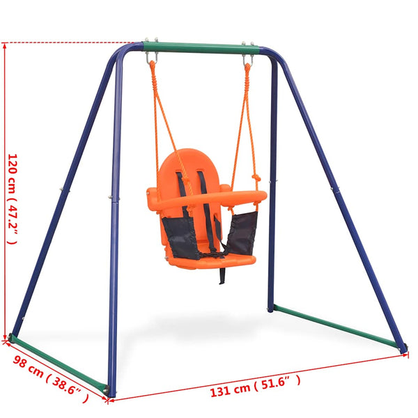2-in-1 Schaukel für Kleinkinder und Kinder - Orange