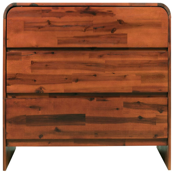 Schubladenschrank Akazienholz Massiv 90 x 37 x 75 cm