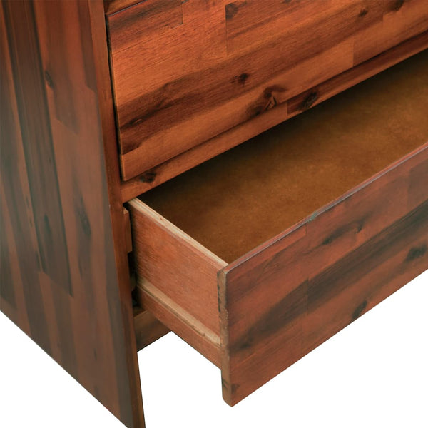 vidaXL Commode de rangement en bois d'acacia massif 90 x 37 x 75 cm