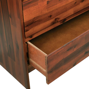 Schubladenschrank Akazienholz Massiv 90 x 37 x 75 cm