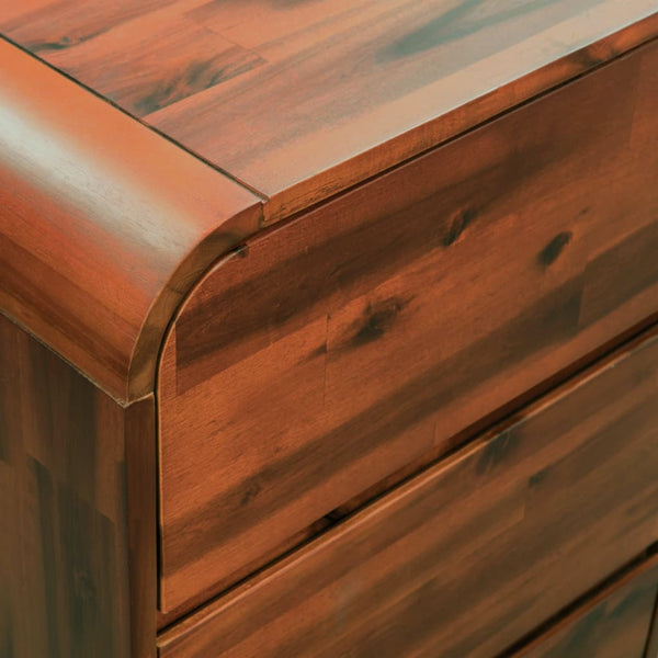 vidaXL Commode de rangement en bois d'acacia massif 90 x 37 x 75 cm