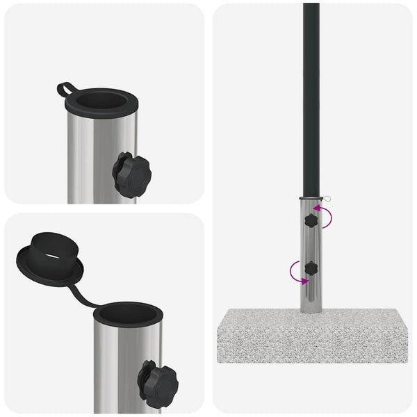 Rechteckiger Granit Sonnenschirmständer - 25 kg