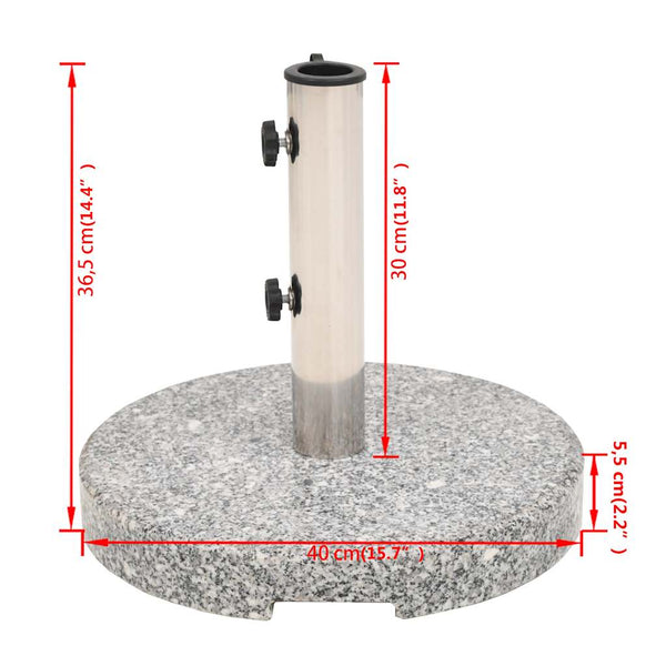 Granit Sonnenschirmständer Rund 20 kg