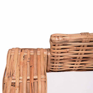 Sofa-Set 15-tlg. Natur Rattan
