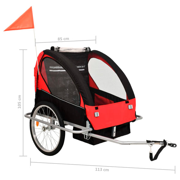 2-in-1 Fahrradanhänger & Kinderwagen