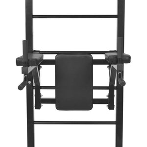 Wandmontierter Multifunktions-Fitness-Power-Turm Schwarz