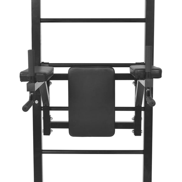 Wandmontierter Multifunktions-Fitness-Power-Turm Schwarz