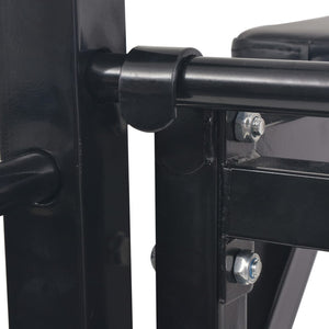 Wandmontierter Multifunktions-Fitness-Power-Turm Schwarz