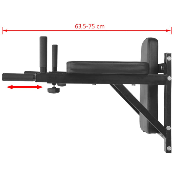 Wandmontierte Dip Station - Schwarz