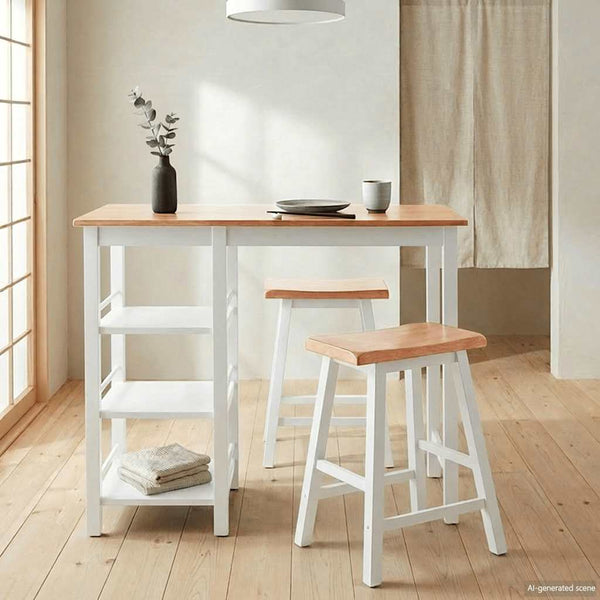 Bar Set 3 Stück MDF Weiß