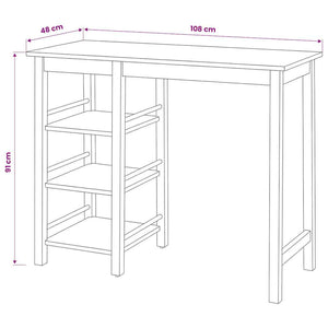 Bar Set 3 Stück MDF Weiß