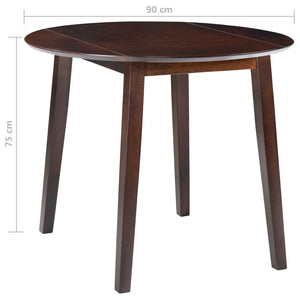 vidaXL Round Foldable Dining Table MDF Brown
