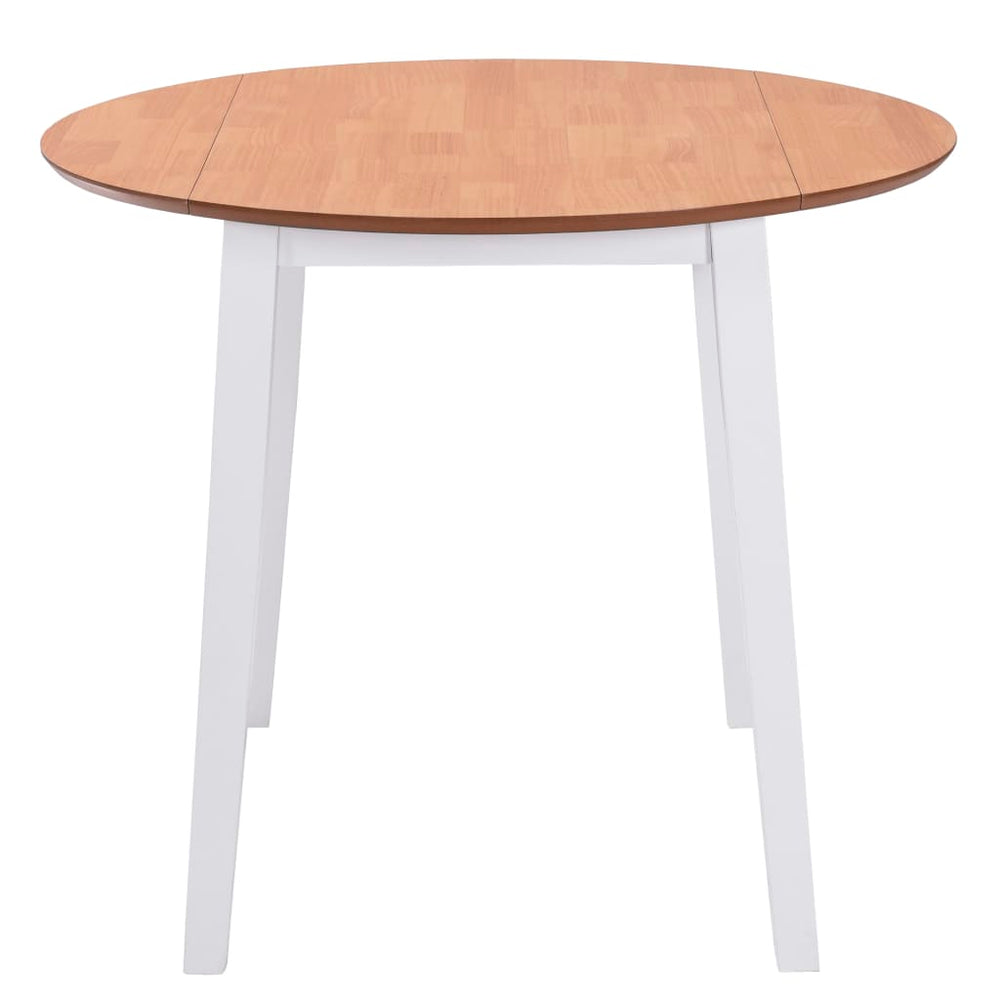 Esstisch Klappbar Rund MDF Weiß